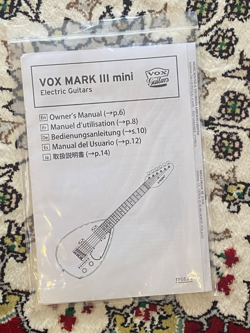 【未使用新品】VOX MARK III mini Paisley BKSV