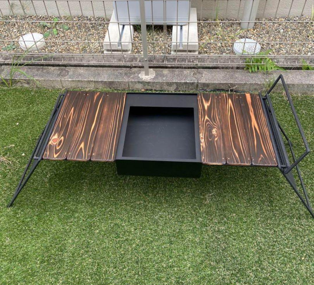 アイアンテーブル　ワイルドアウトドア製　タフ丸　収納ケース付き