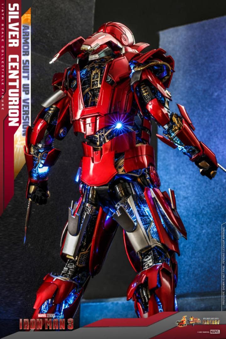 ホットトイズ 1/6 アイアンマン 3シルバー・センチュリオンMMS618D43