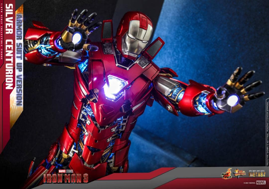 ホットトイズ 1/6 アイアンマン 3シルバー・センチュリオンMMS618D43