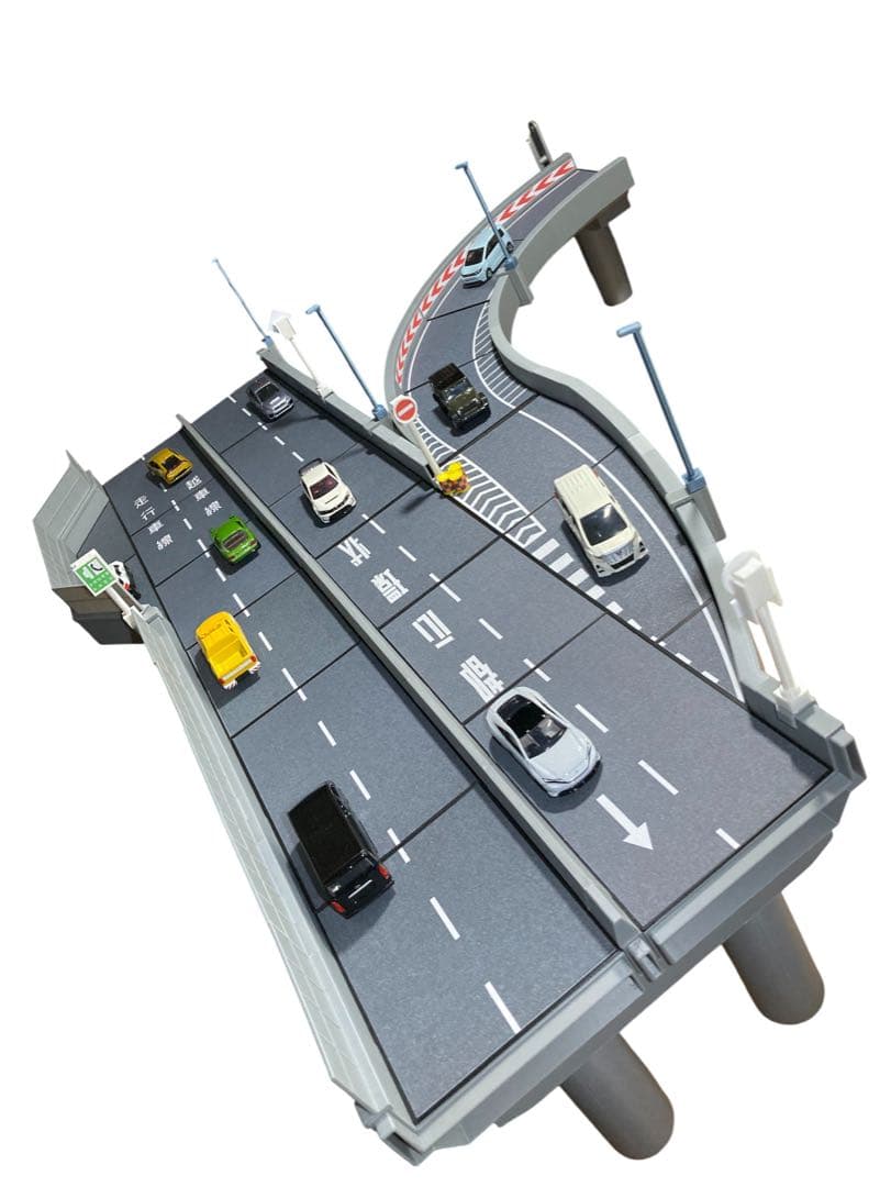 1:64 ミニカージオラマ 非常駐車帯合流カーブセット