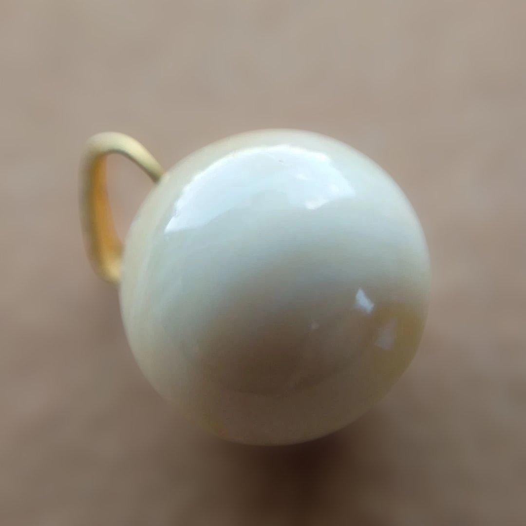 【宮本武蔵さん専用】鯨歯　マッコウクジラ　牙玉ペンダントトップ　13㎜　５個