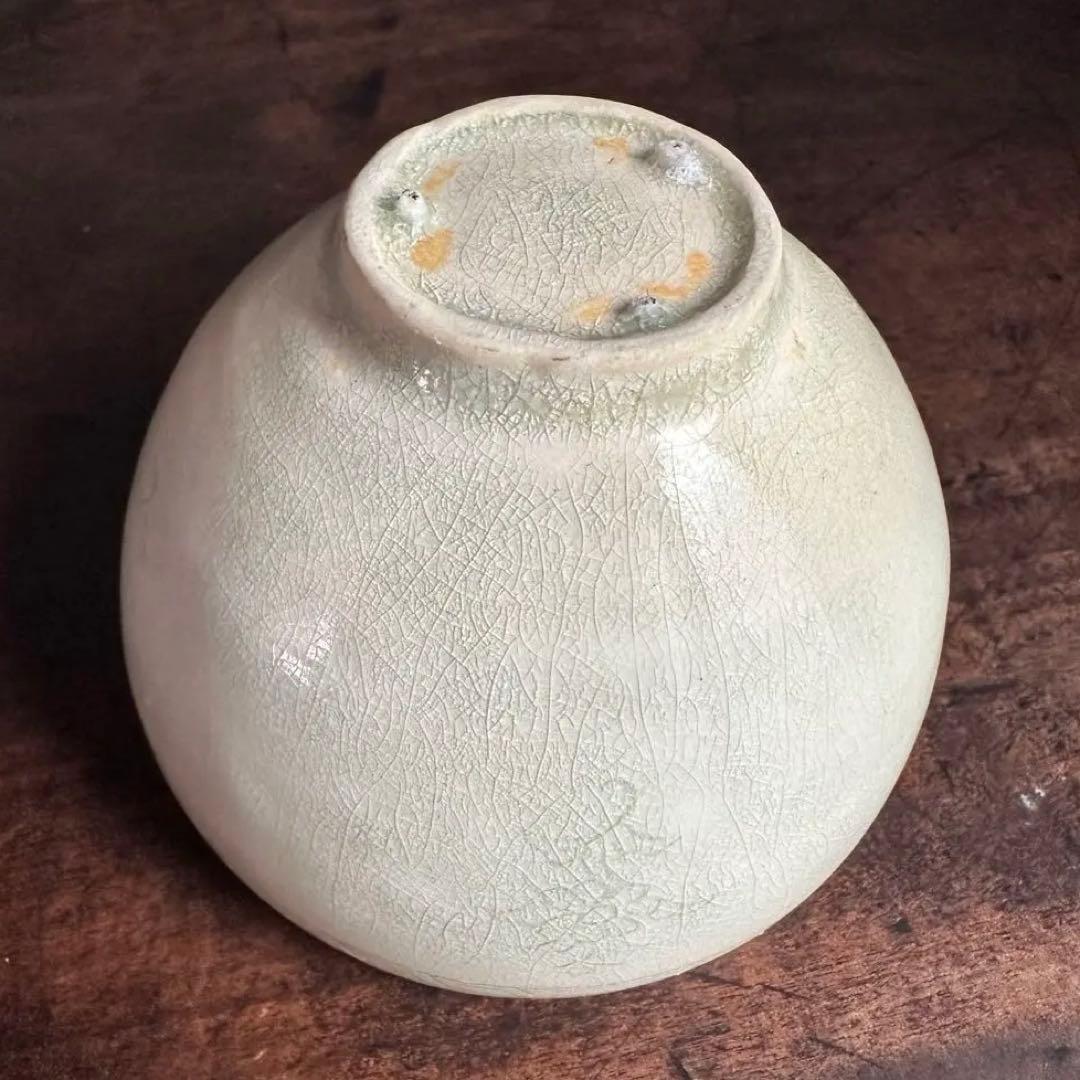 【超希少】 高麗 青磁 陰刻 菊花紋 茶碗 朝鮮美術 古玩 骨董 美品