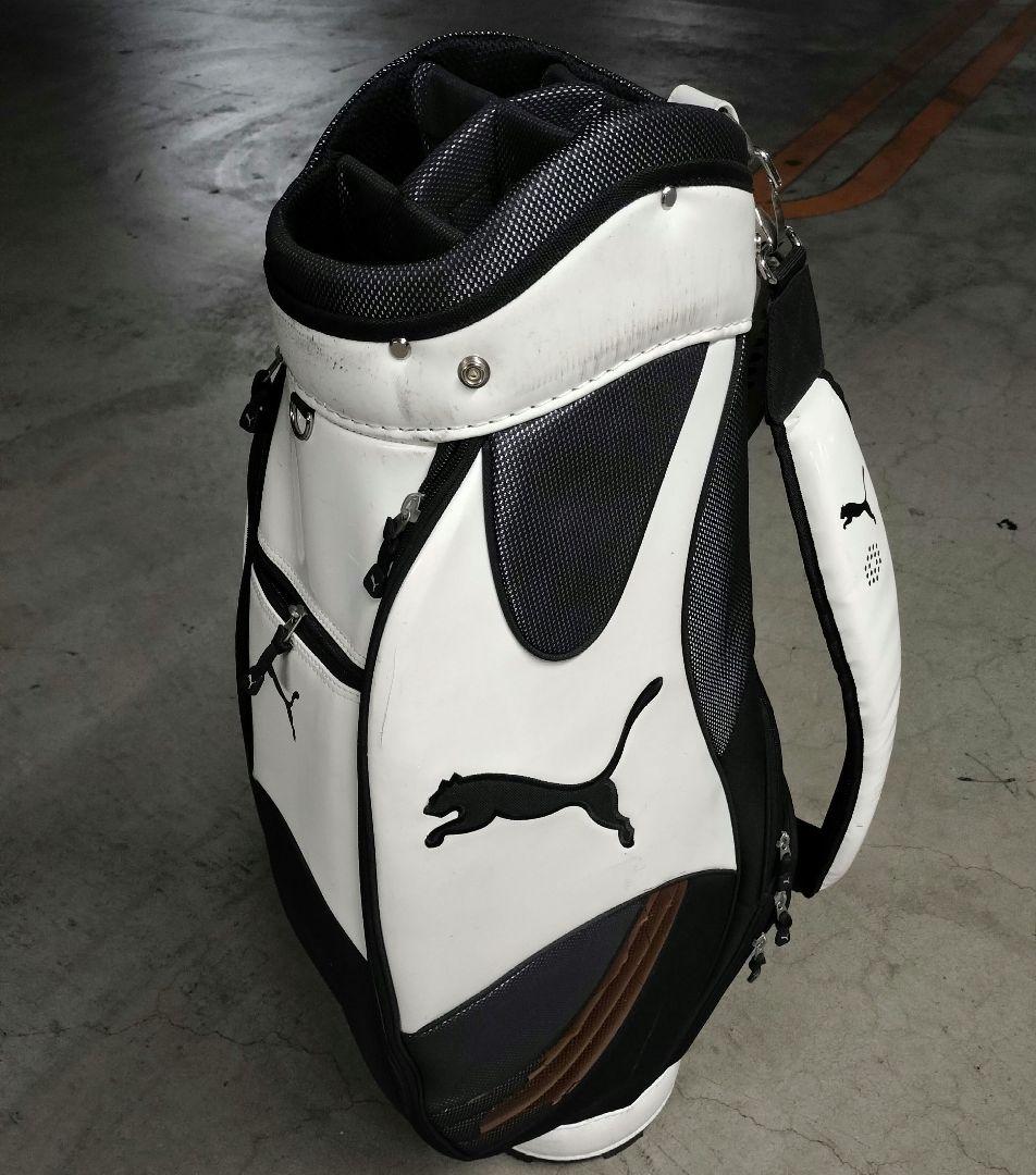 *＊PUMA＊* プーマ キャディバッグ エナメル フード付き ホワイト