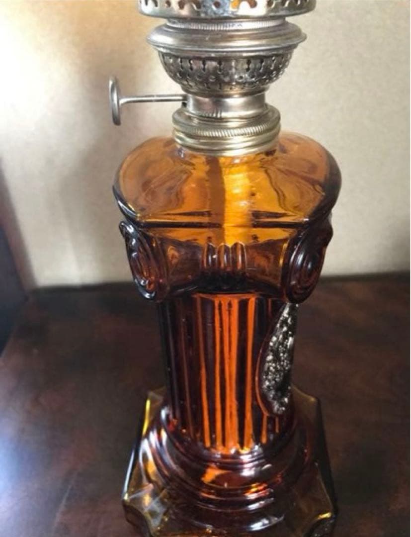 美品　北一ガラス　ランプ　ヴィンテージ　オイルランプ　アルコールランプ