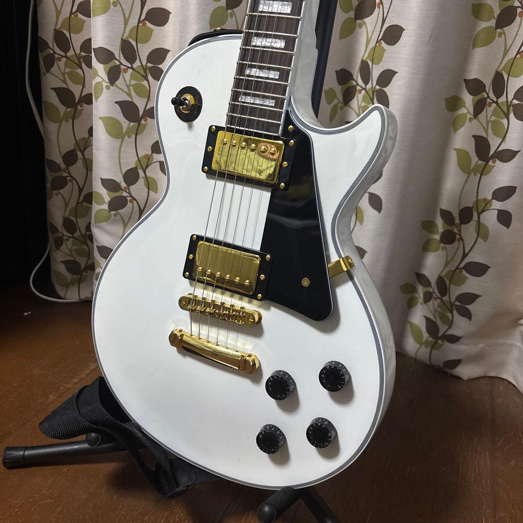 【美品】エレキギター 初心者 ピック付き 台付き 袋付き