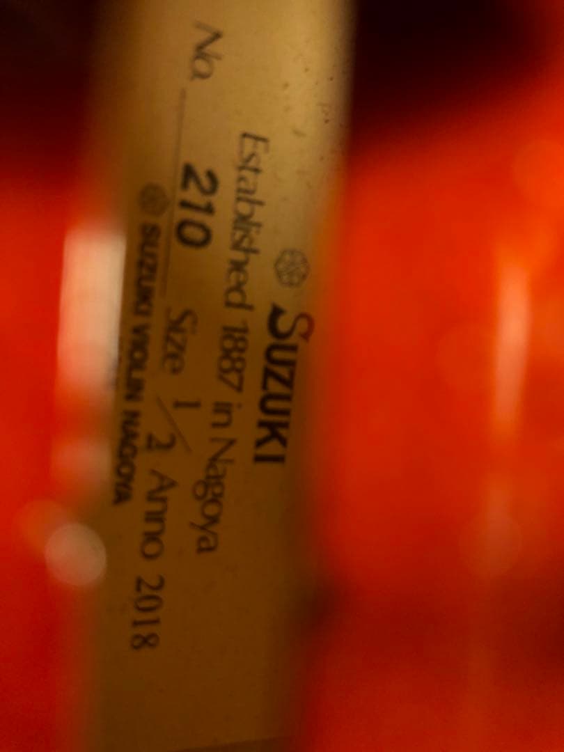 【駒&魂柱調整済】Suzuki分数バイオリンNo210 1/2 2018