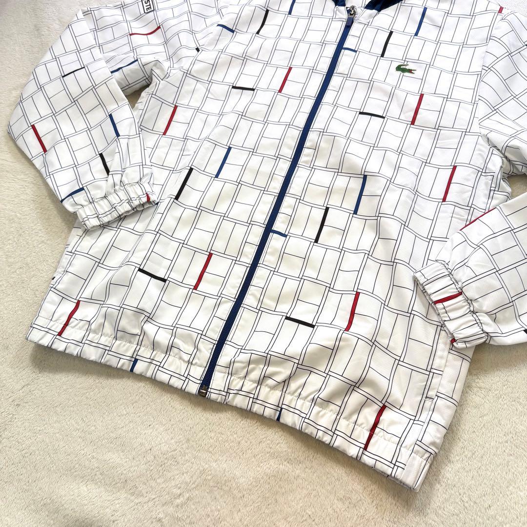 未使用‼️LACOSTE 幾何学模様 フードジャケットパンツ 上下セットアップ L