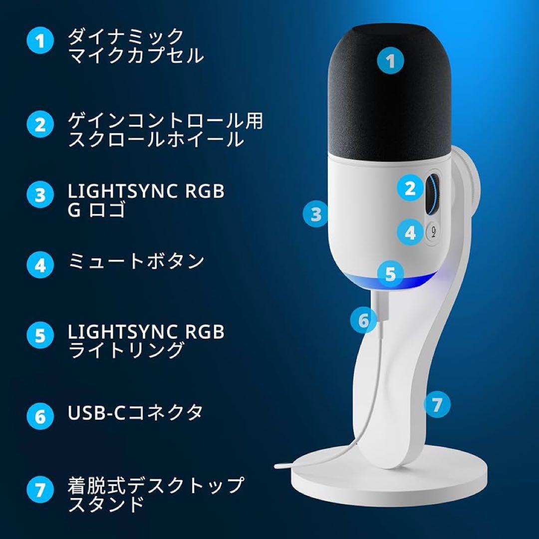Logicool G ゲーミングマイク YETI GX