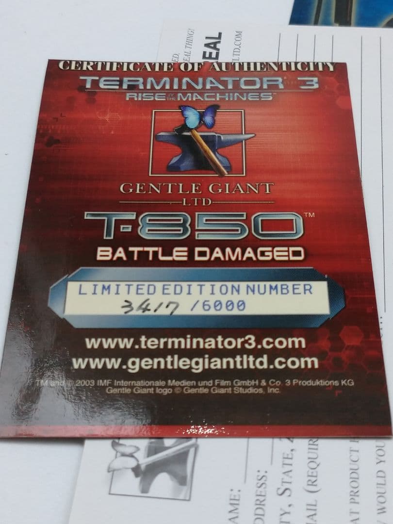 ジェントルジャイアント ターミネーター3 T-850 バトルダメージバスト