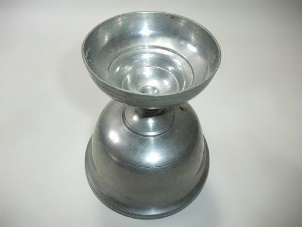 酒器 古い 本錫 盃洗 錫製 579ｇ 時代物 骨董 古美術
