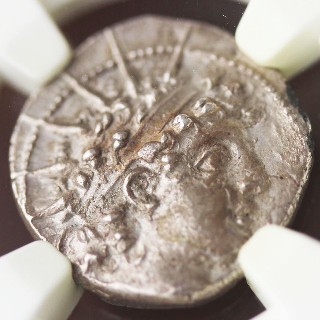 アンティオコス6世【Ch AU NGC】セレウコス朝シリア　ドラクマ銀貨
