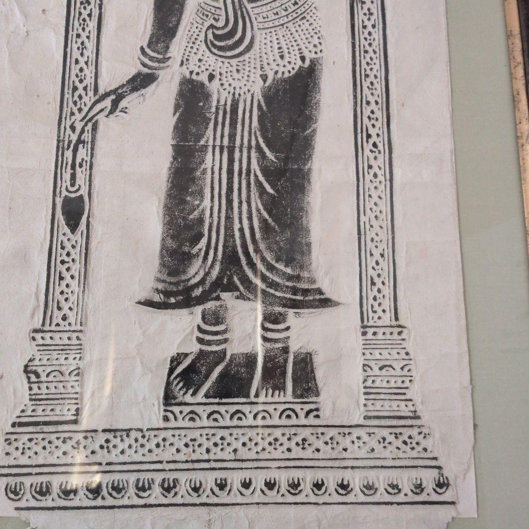 仏像拓本　アンコールワット