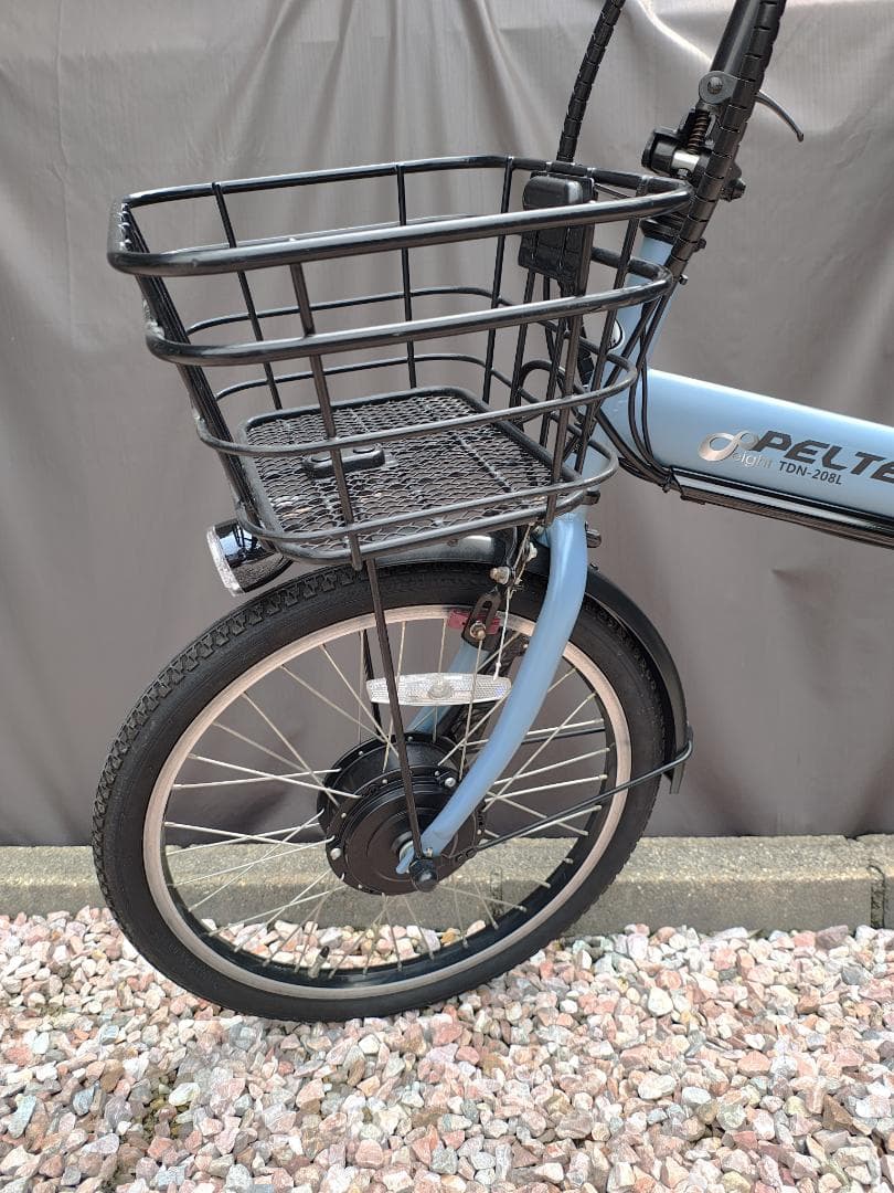 PELTECH TDN-208L ブルー×ブラック 電動アシスト自転車 折り畳み