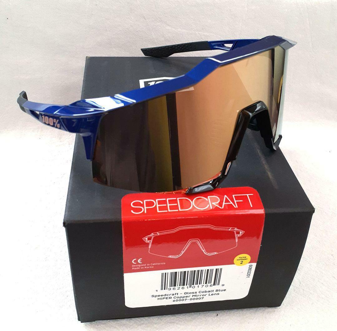 100% SPEEDCRAFT コバルトブルー ワンハンドレッド サングラス