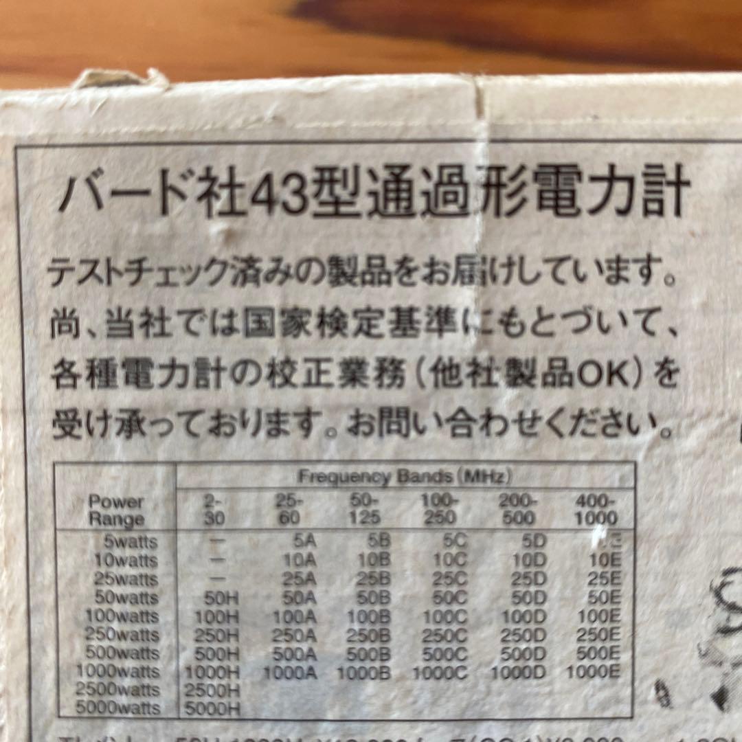 BIRD43通過形電力計 エレメント（100-1000MHz）