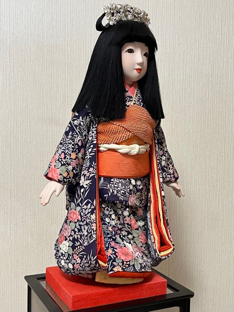 髪飾り付き市松人形 56cm