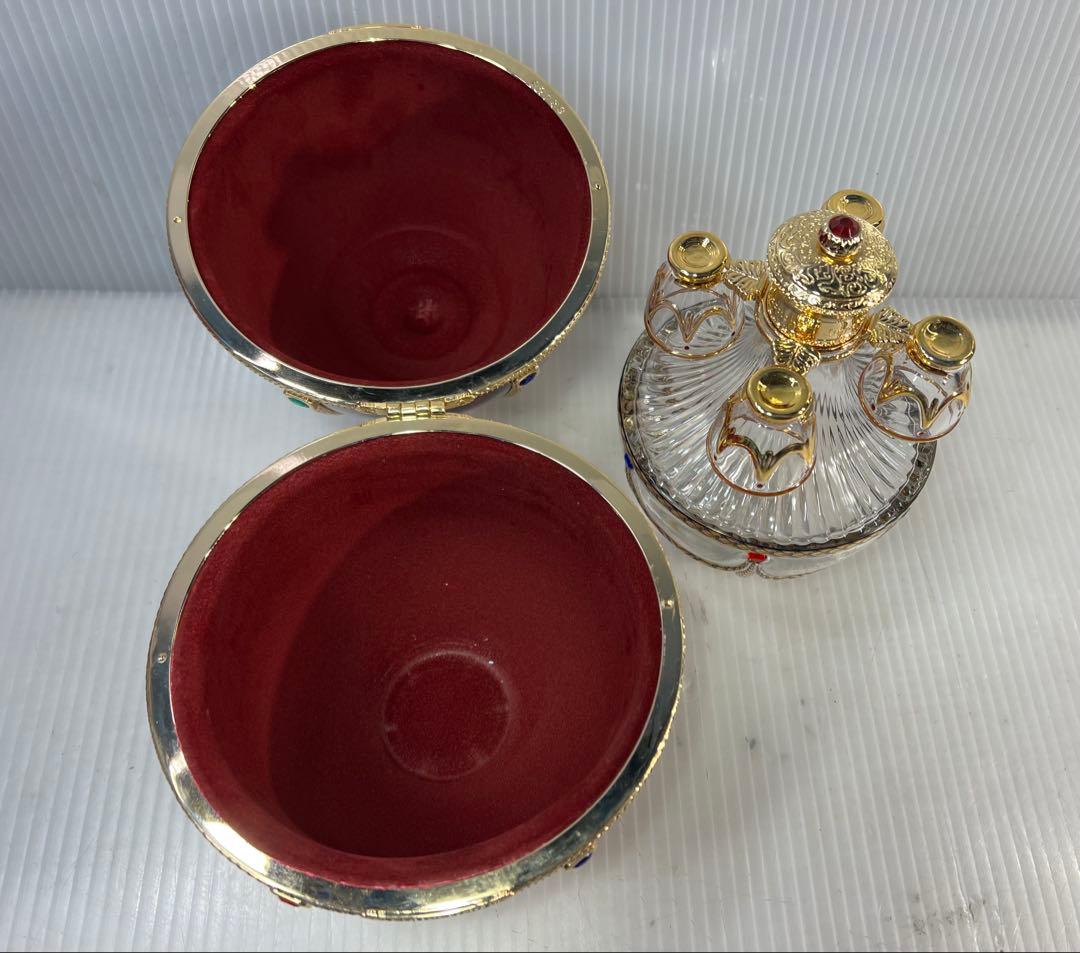 Ladogaインペリアルコレクション エッグ型ガラスアート空のボトル