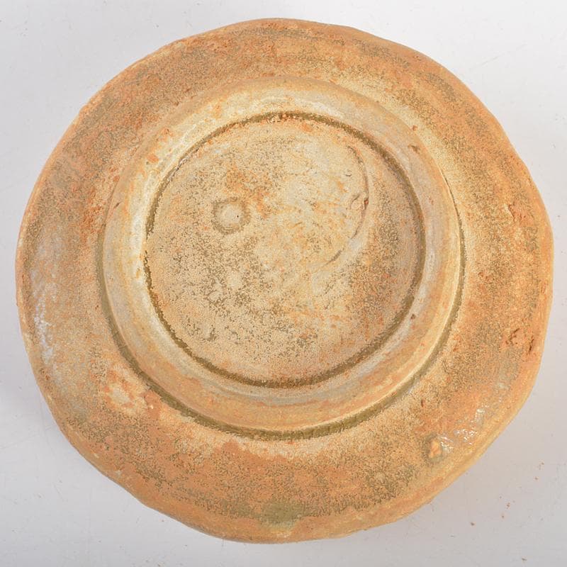 中国　越州窯青磁　花文　蓋物　盒子　N　7292E
