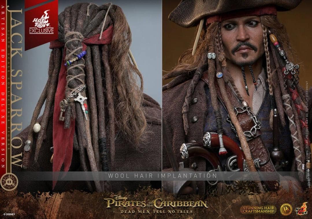 ホットトイズ 1/6 ジャック・スパロウ 2.0 植毛版 DX39AE