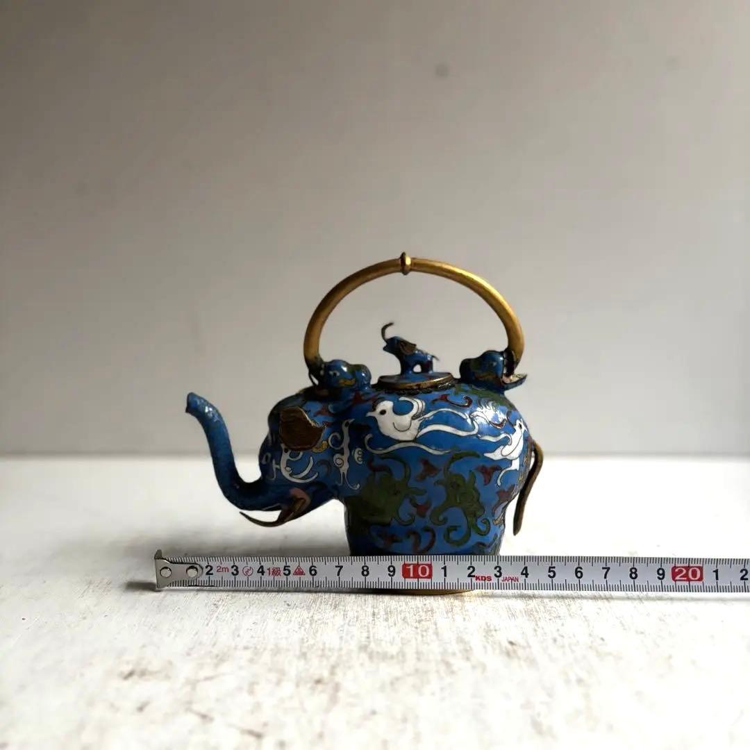 854 コレクション ヴィンテージ 七宝焼 ミニチュア 象のティーセット 景泰藍