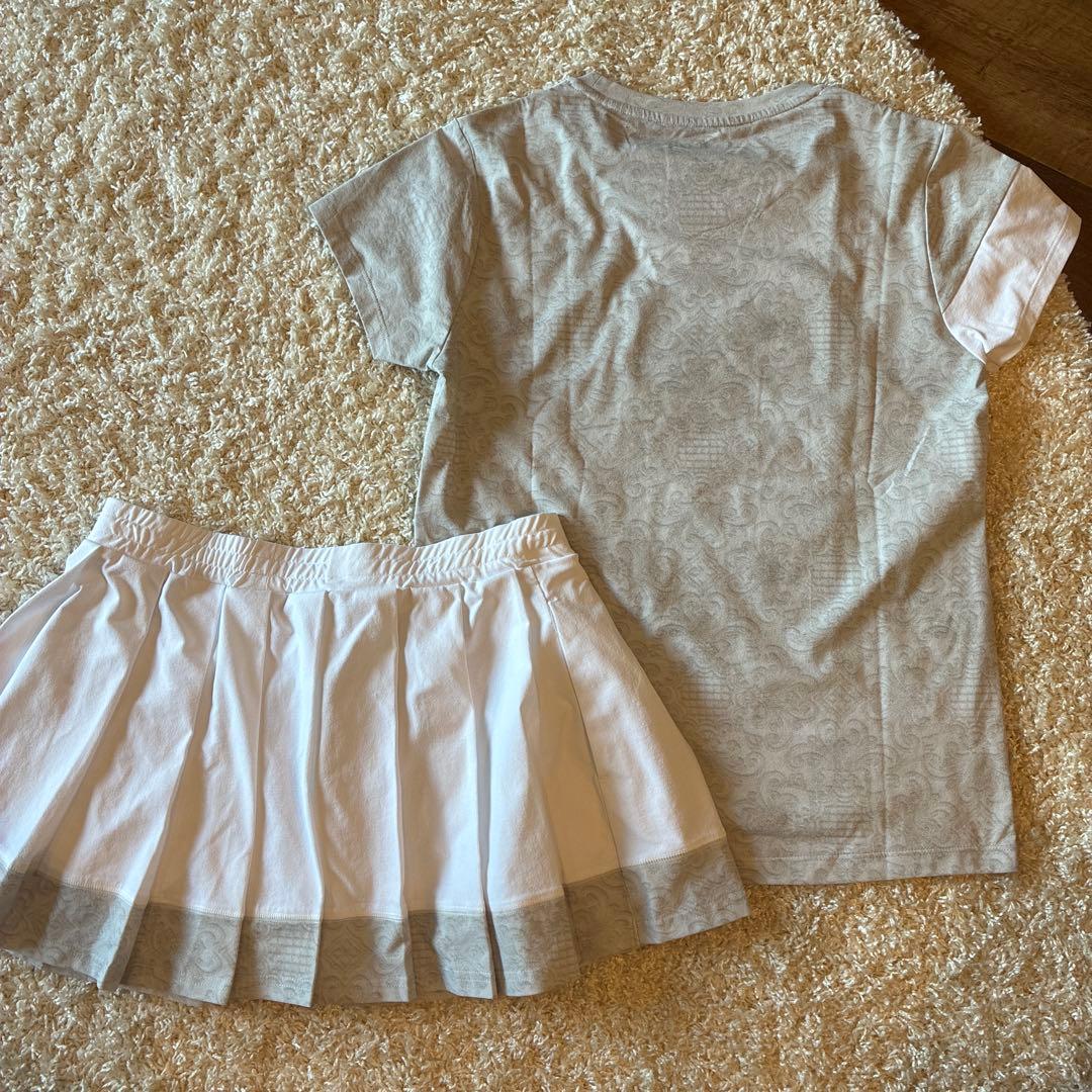 Admiral テニスウェア セット Lサイズ ホワイト/グレー