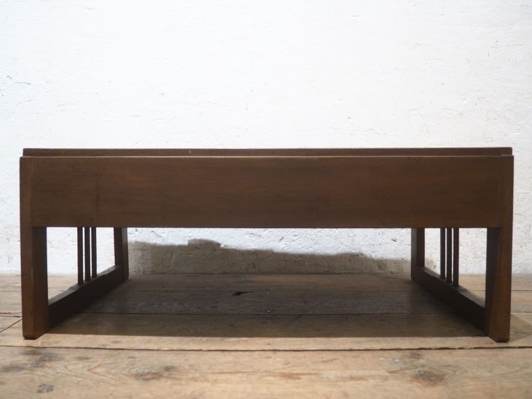 1257　アンティーク　文机　ローテーブル　収納ケース　陳列台　レトロ　古家具