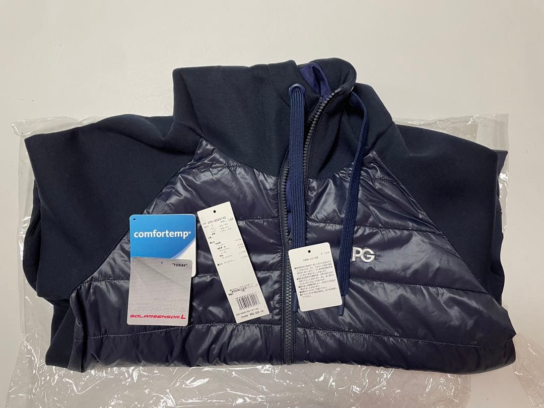 パーリーゲイツ　ワンピース　ネイビー　ブルゾン型　ジップアップ　ダウンコート