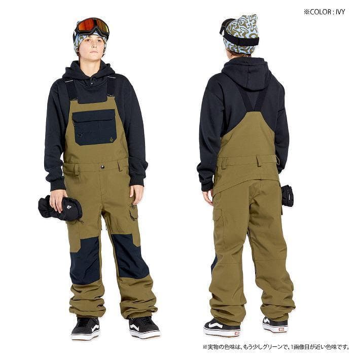 1850【新品タグ付き】ボルコム　ビブパンツ　25年モデル　カーキ　スノボウェア