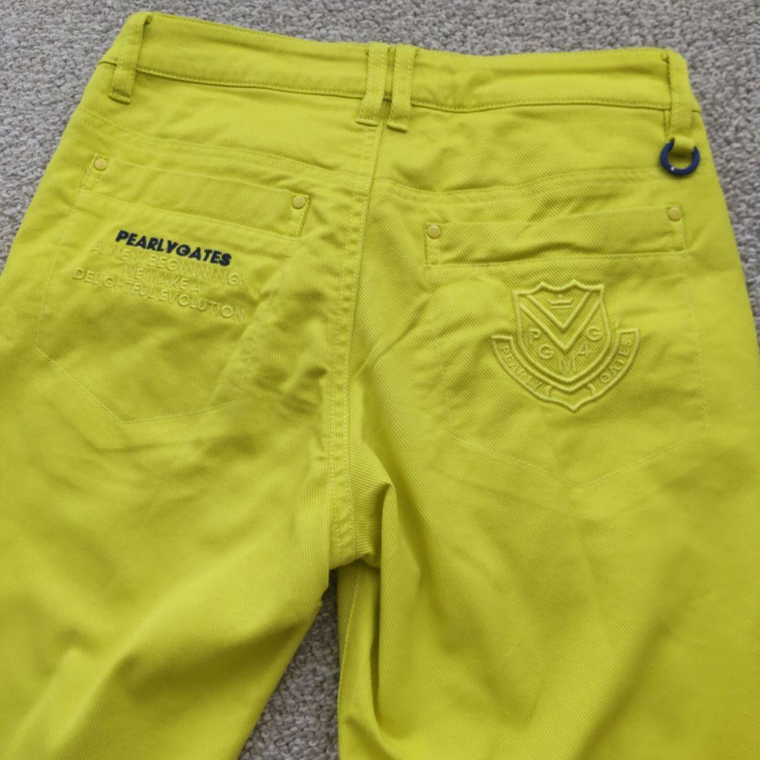 【美品】完売パーリゲイツツイルパンツ size0 イエロー