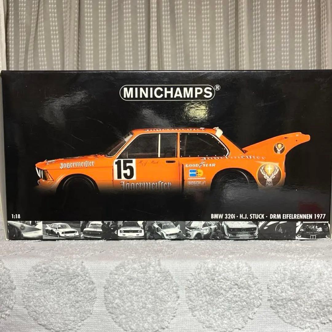 ミニチャンプスBMW320i FALTZ イエーガーマイスターオレンジ　1/18