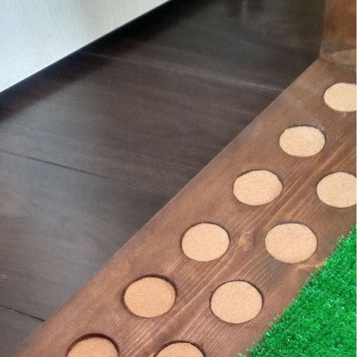 ゴルフクラブスタンド15本＋8本掛け【完成品】フェルト＆人口芝付