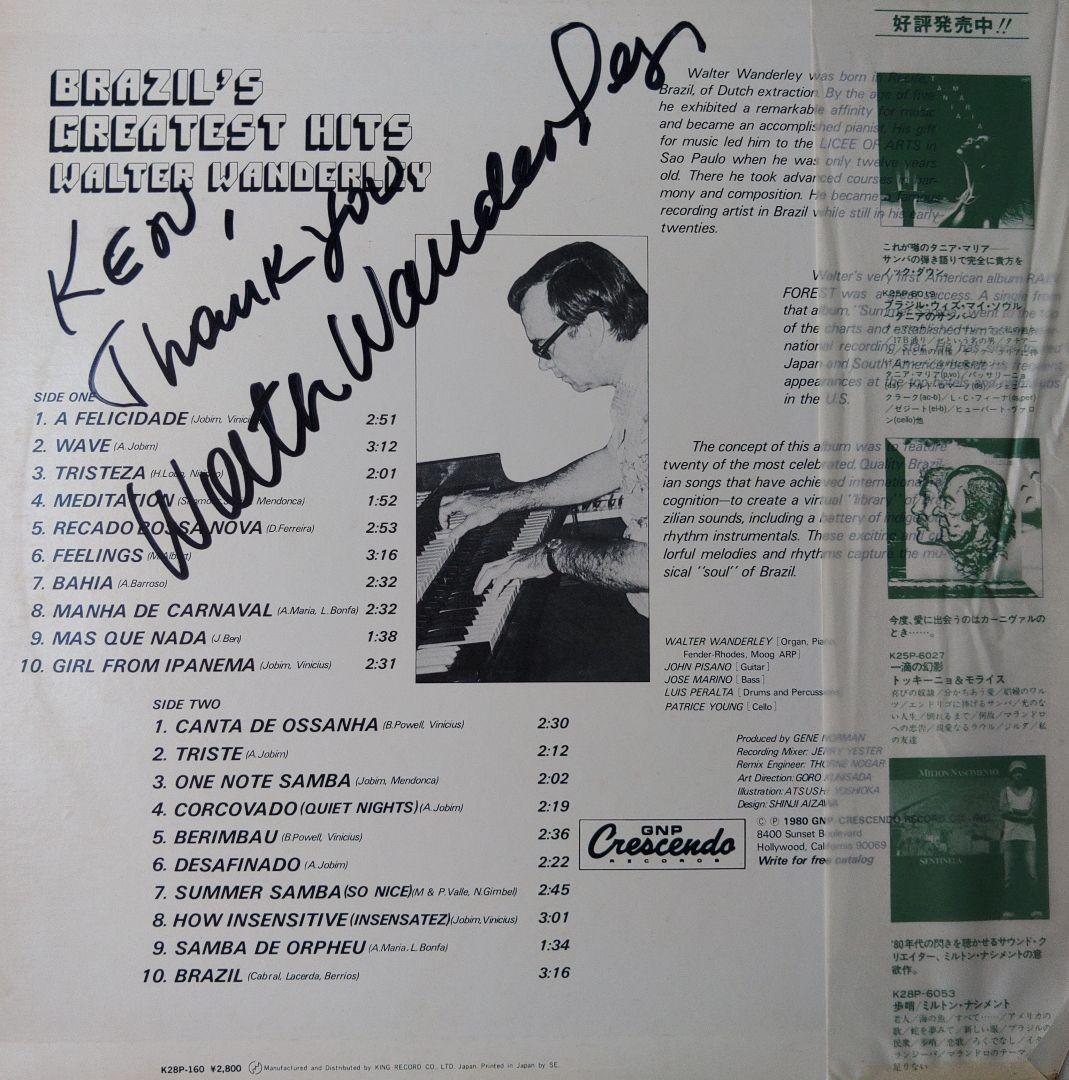★直筆サイン入り★　ワルター・ワンダレイ　BRASIL´S GREATEST