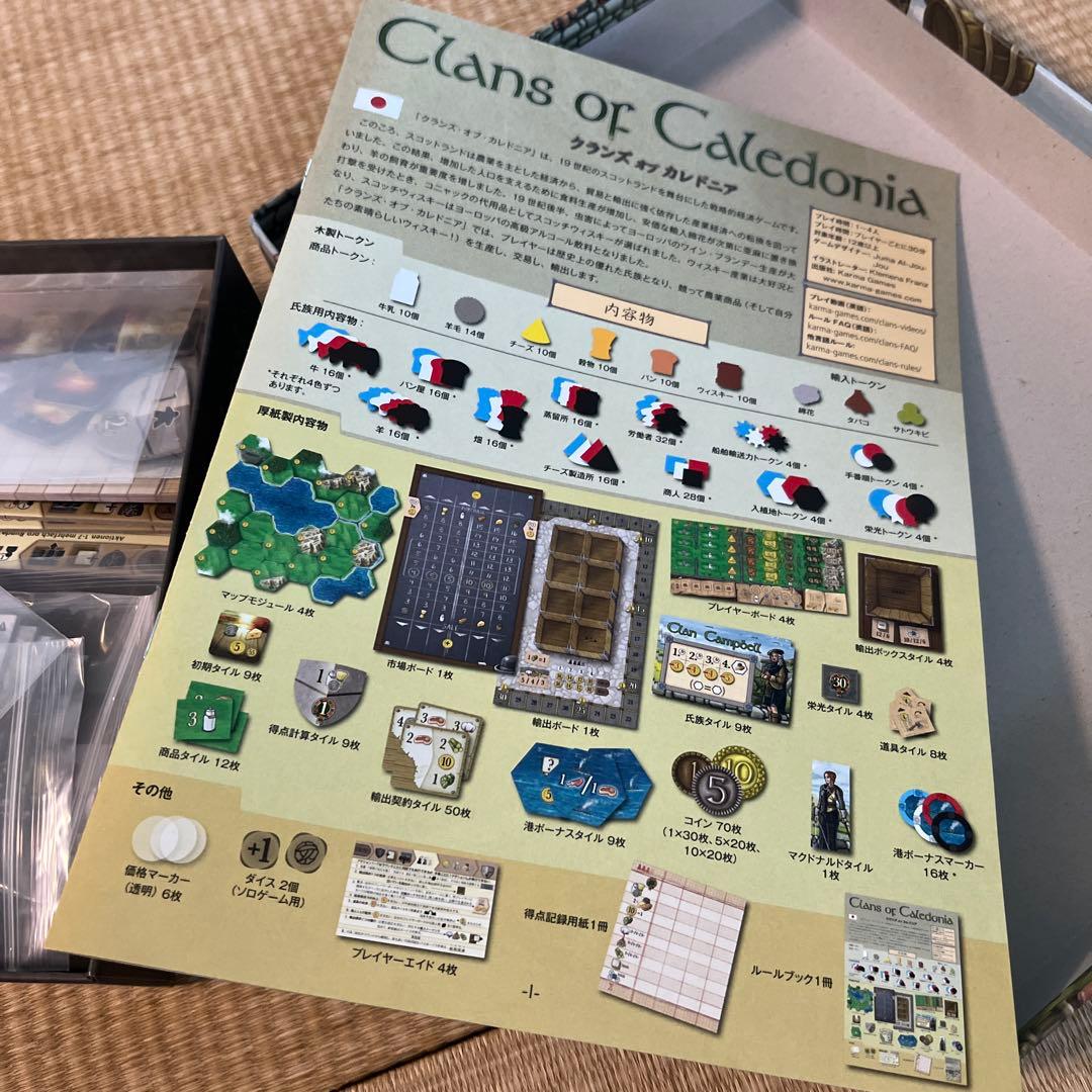 未プレイ クランズオブカレドニア(日本語版) ボードゲーム