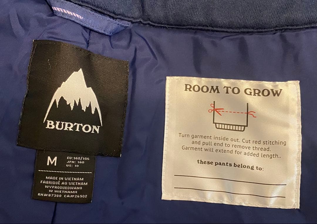 【中古】Burtonスノーウエアfor Girls120-140