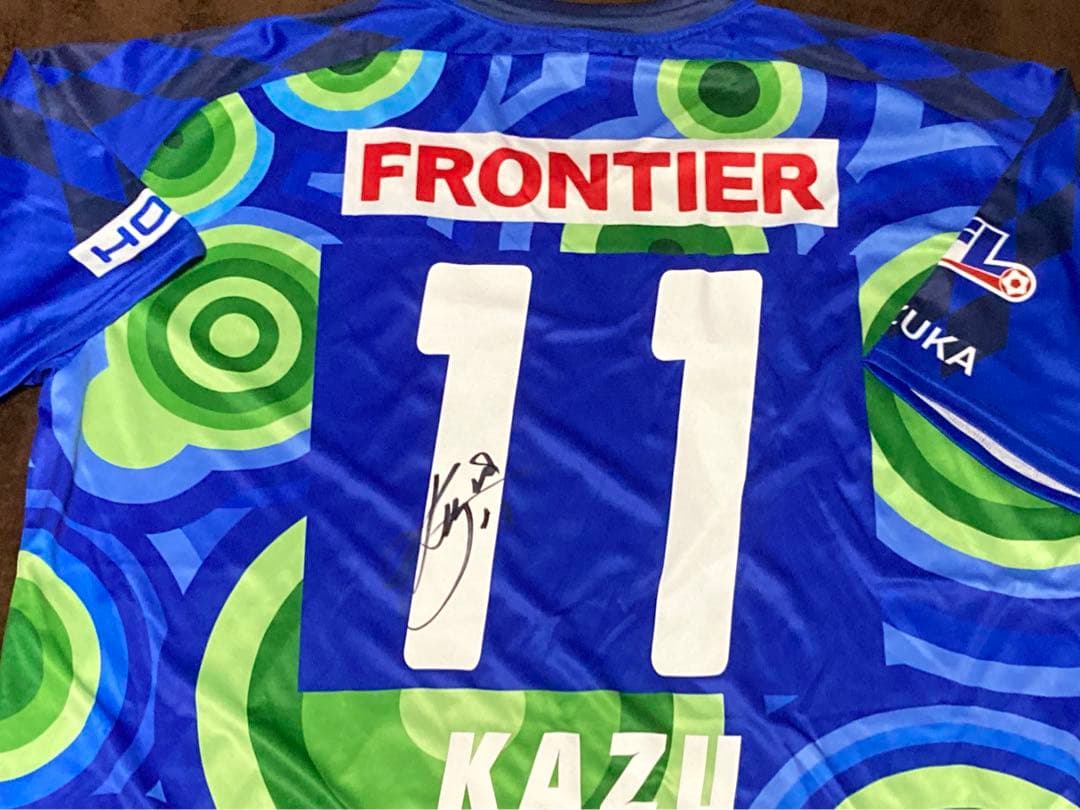 サイン入り 鈴鹿ポイントゲッターズ 三浦知良 カズ Kazu ユニフォーム2XO