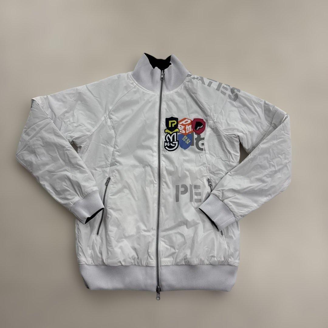 パーリーゲイツ 4wayリバーシブル中綿ブルゾン　黒×白　新品未使用　０