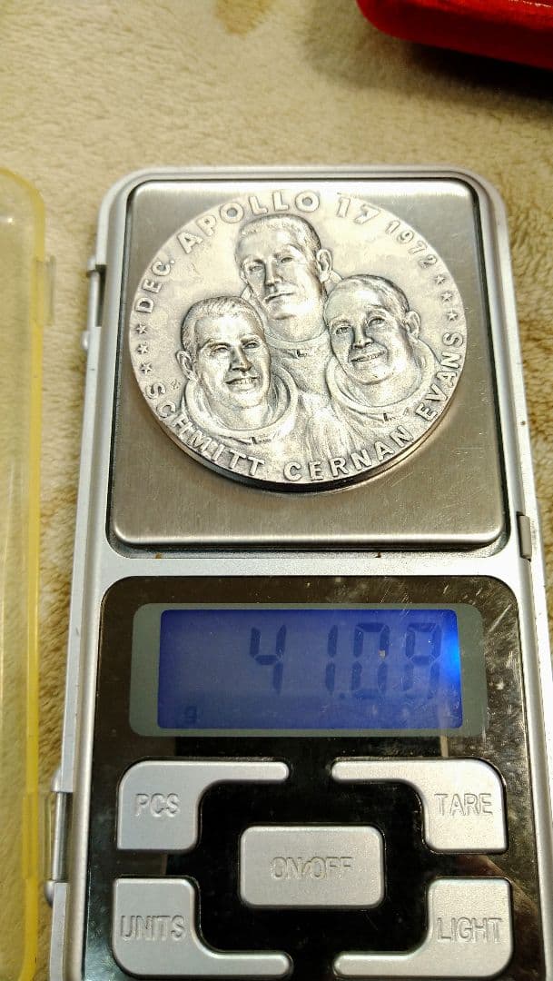 917☆　完全限定発行！　アポロ17号　公認記念品メダル　純銀　sv1000