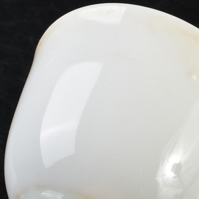 中国　南京白磁　染付寿文　煎茶碗　五客　時代箱付　金継ぎ直しあ　M　R6911