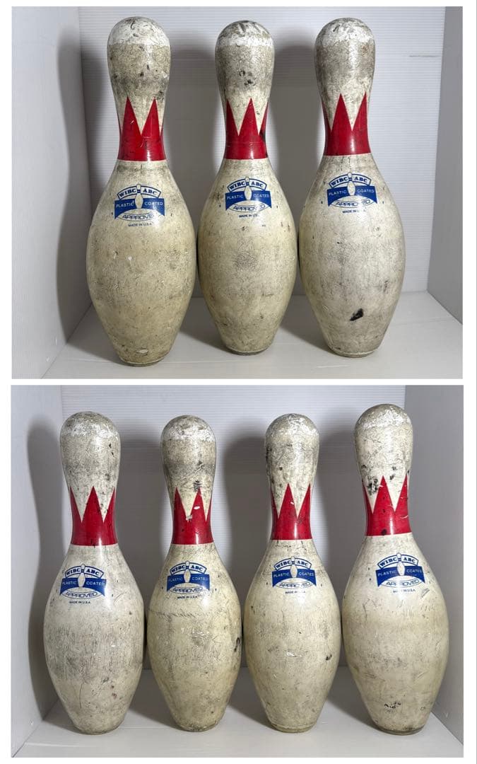 ボーリングピン ビンテージ雑貨 BrunsWick社製 USA 7点セット