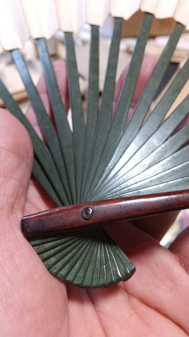 扇子中国  趙谷画  謝葛書  咸豊年間？ 清国？