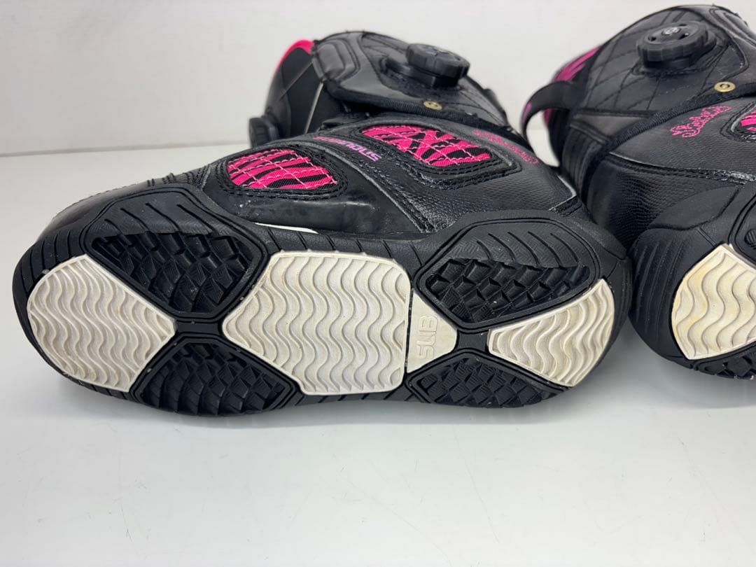 SUB スノーボードブーツ ダブルBOA ブラック ピンク ゼブラ 23.5cm