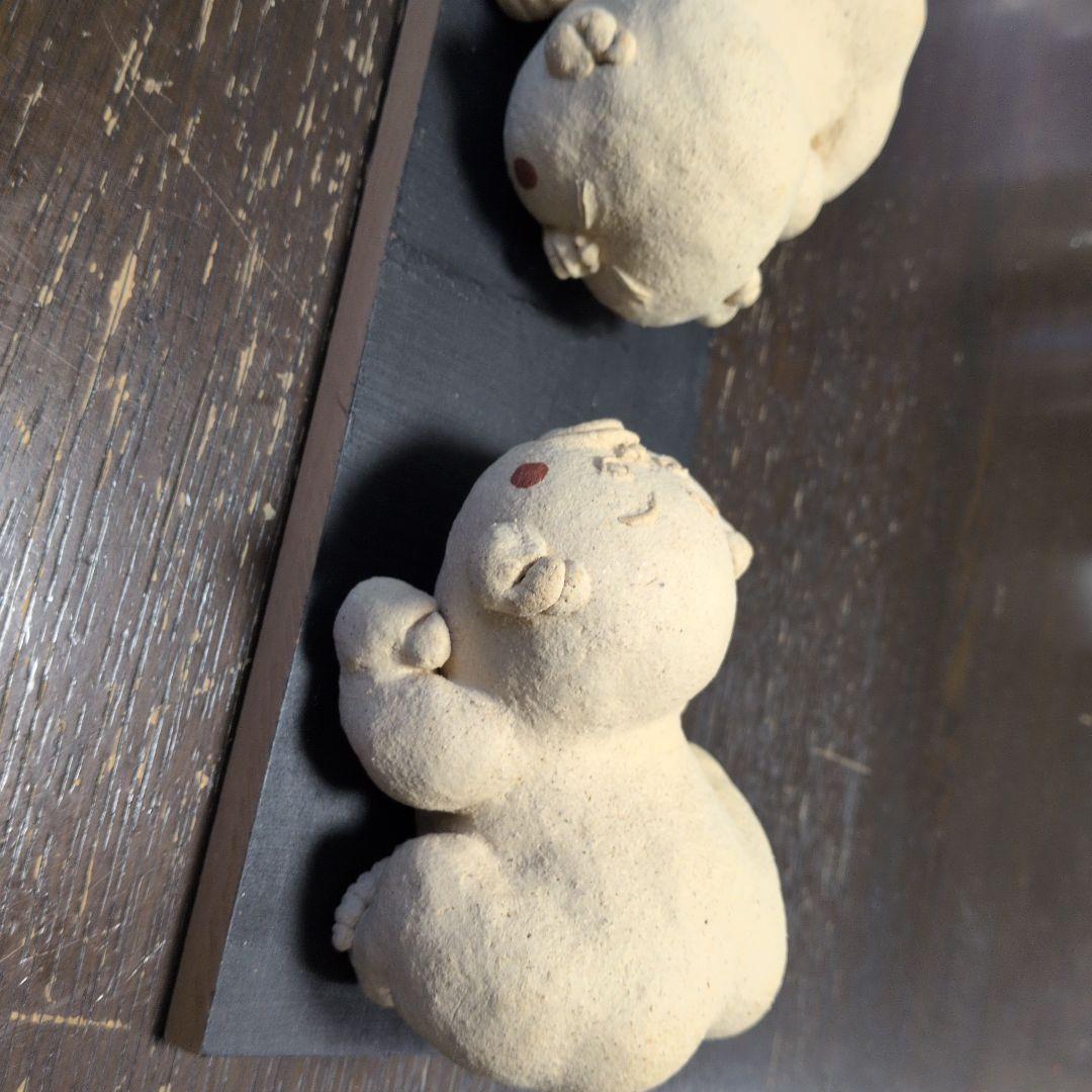 小林牧牛さんのお相撲さんの陶人形