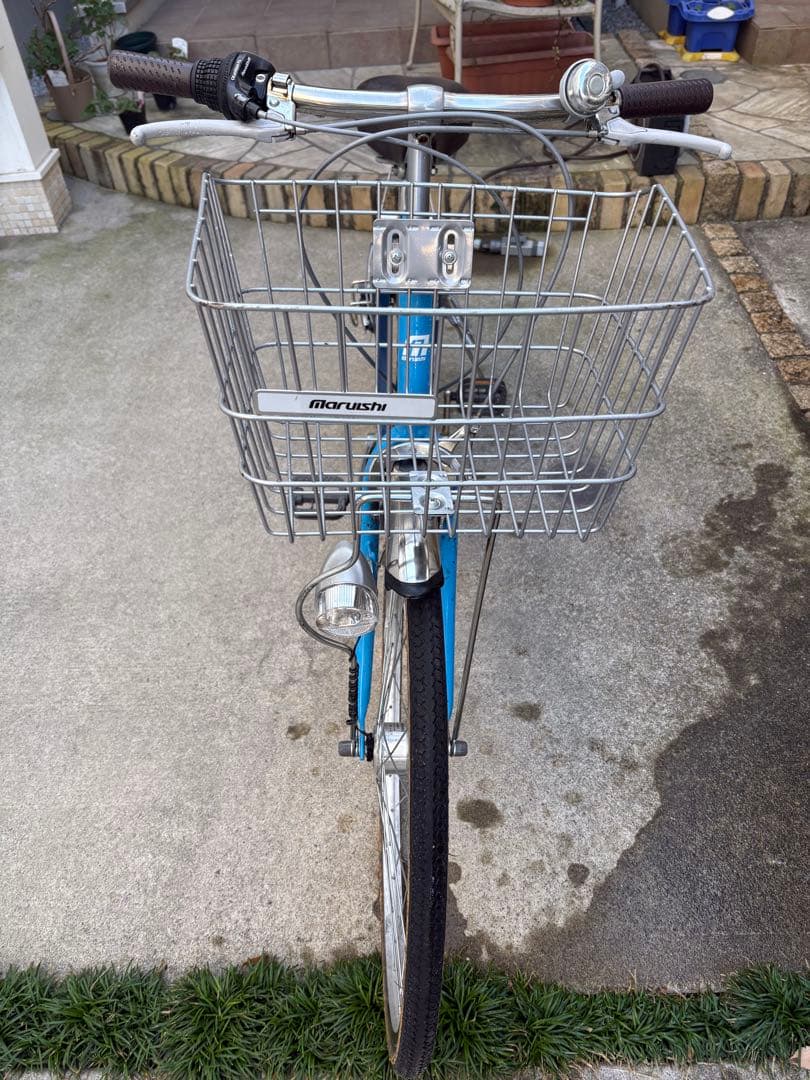 子供用自転車26インチ 青 前カゴ付き