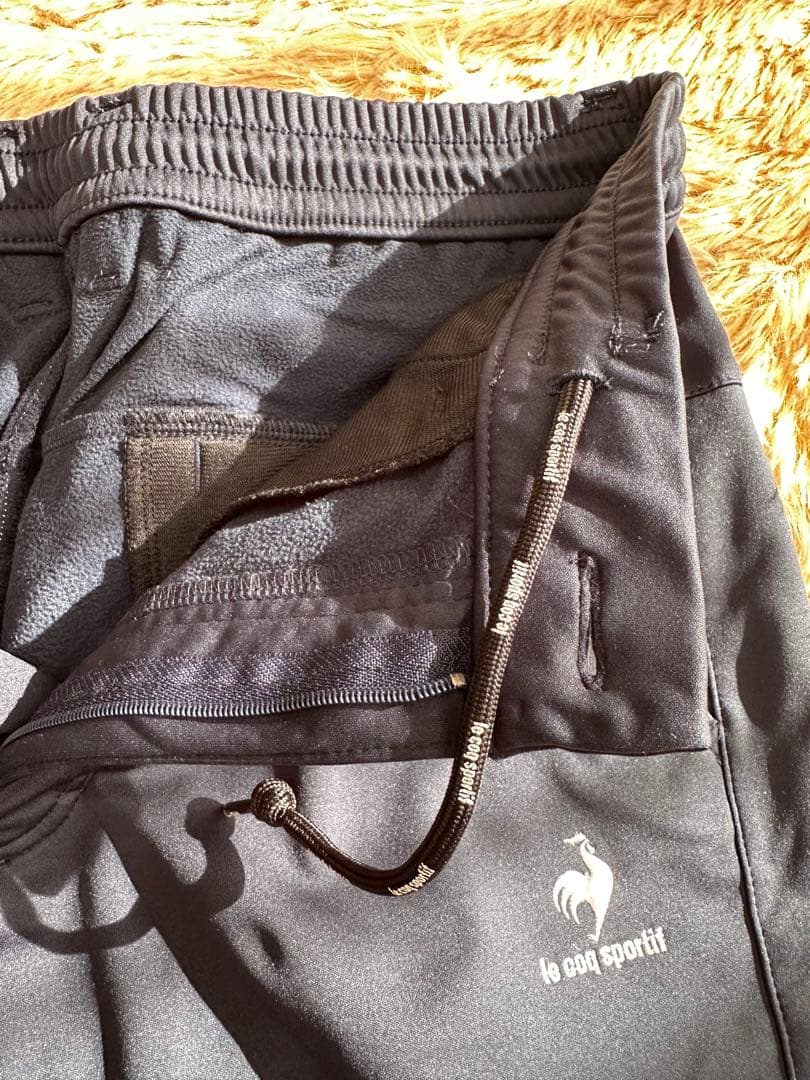 値下可／le coq sporting GOLF／上下セット／裏ボア／M／紺色