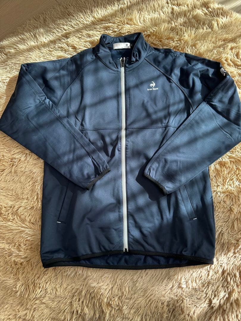 値下可／le coq sporting GOLF／上下セット／裏ボア／M／紺色