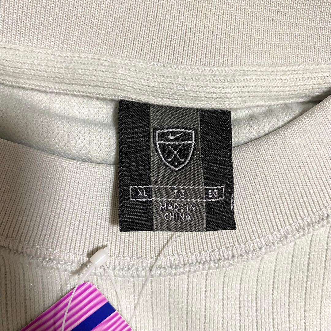 新品　ナイキ　スウェット　刺繍ロゴ　ゴルフ　アイボリー　XL