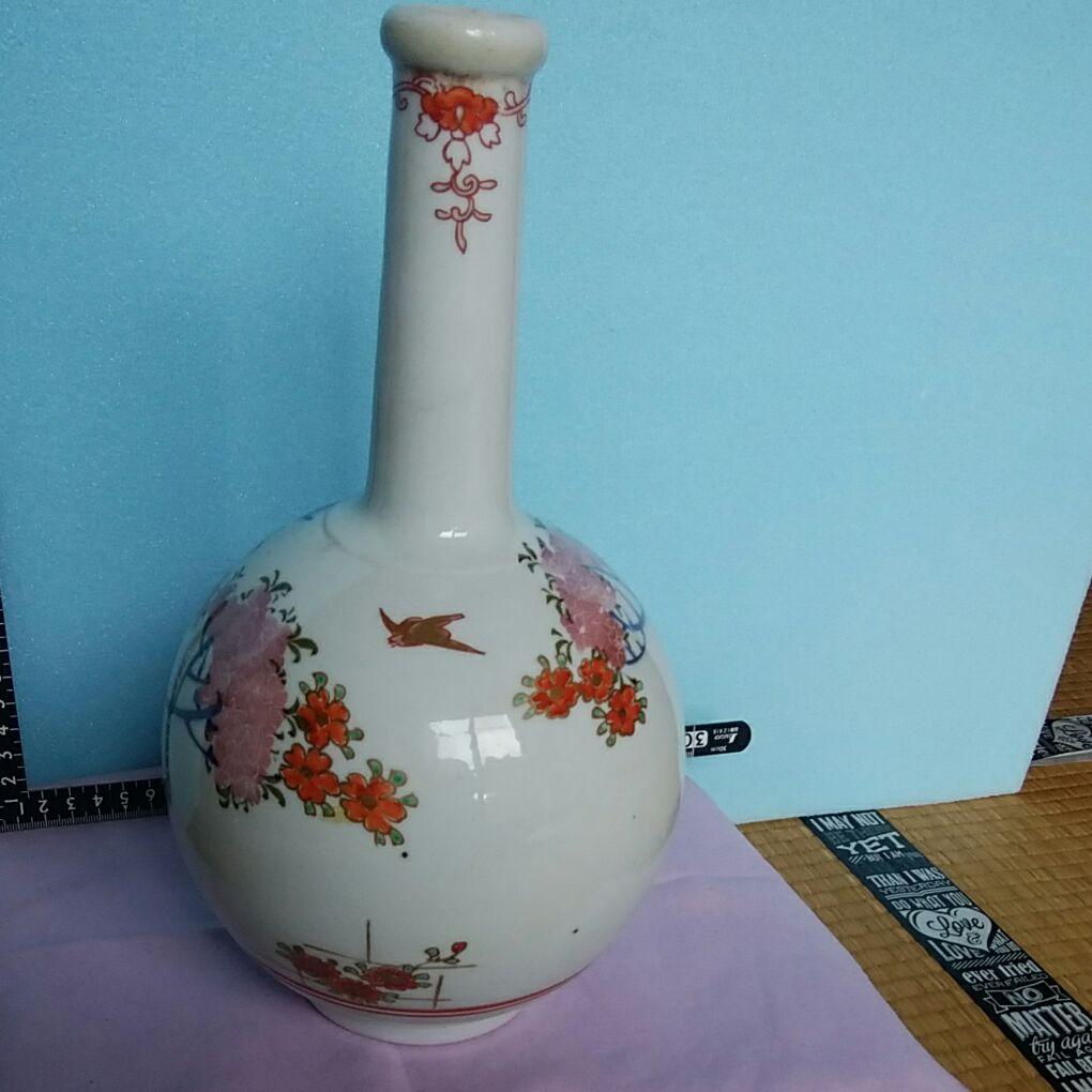 伊万里色絵秞裏紅徳利 太治窯製