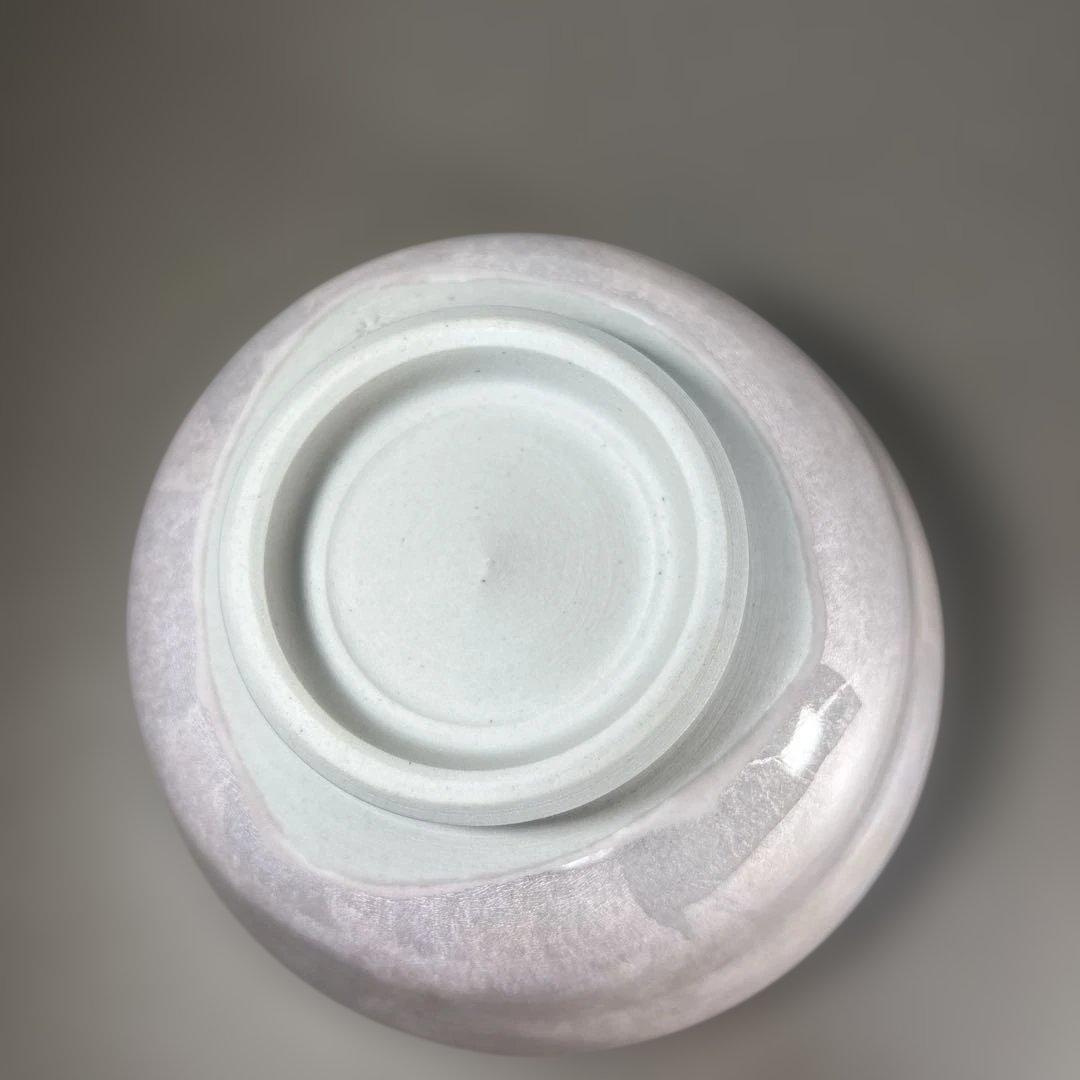 【人間国宝】 中田一於 作 淡桜 釉裏銀彩 茶碗 茶道具 美術品