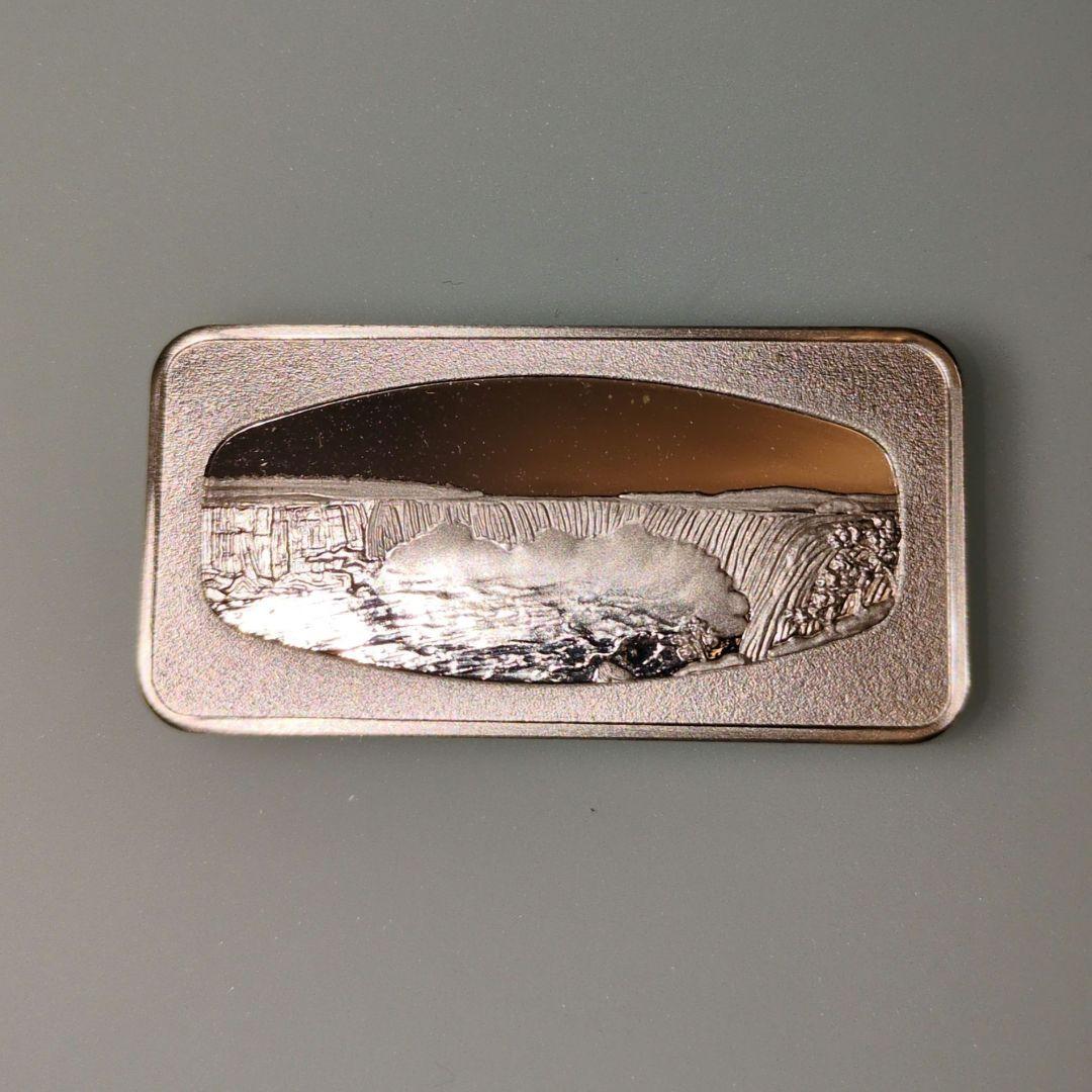 シンガボール航空・世界の七不思議 シルバーインゴットコレクション　ナイアガラの滝